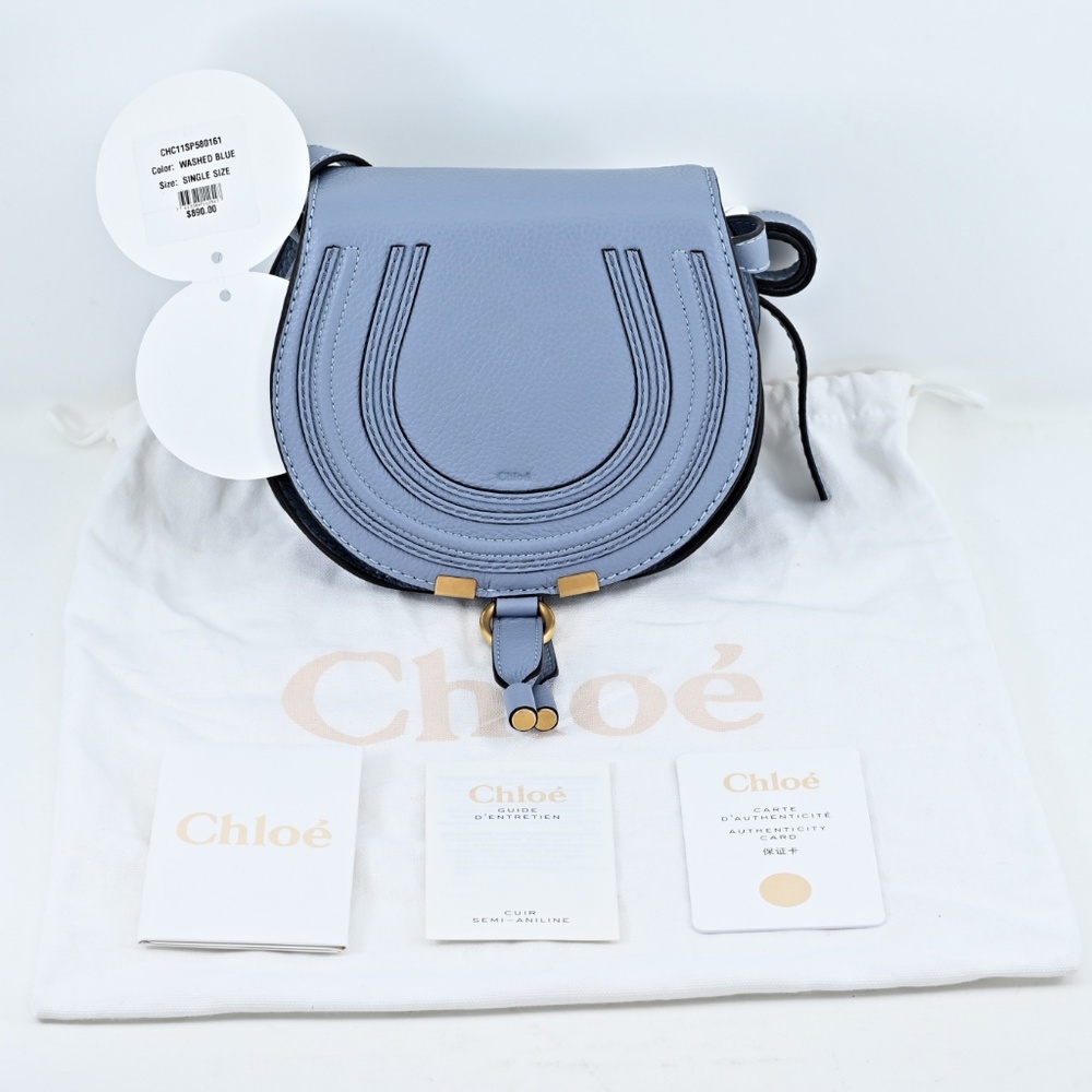 New Chloe Mini Marcie Leather Crossbody Bag - Picture 5 of 8